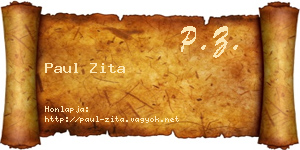 Paul Zita névjegykártya