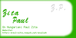 zita paul business card